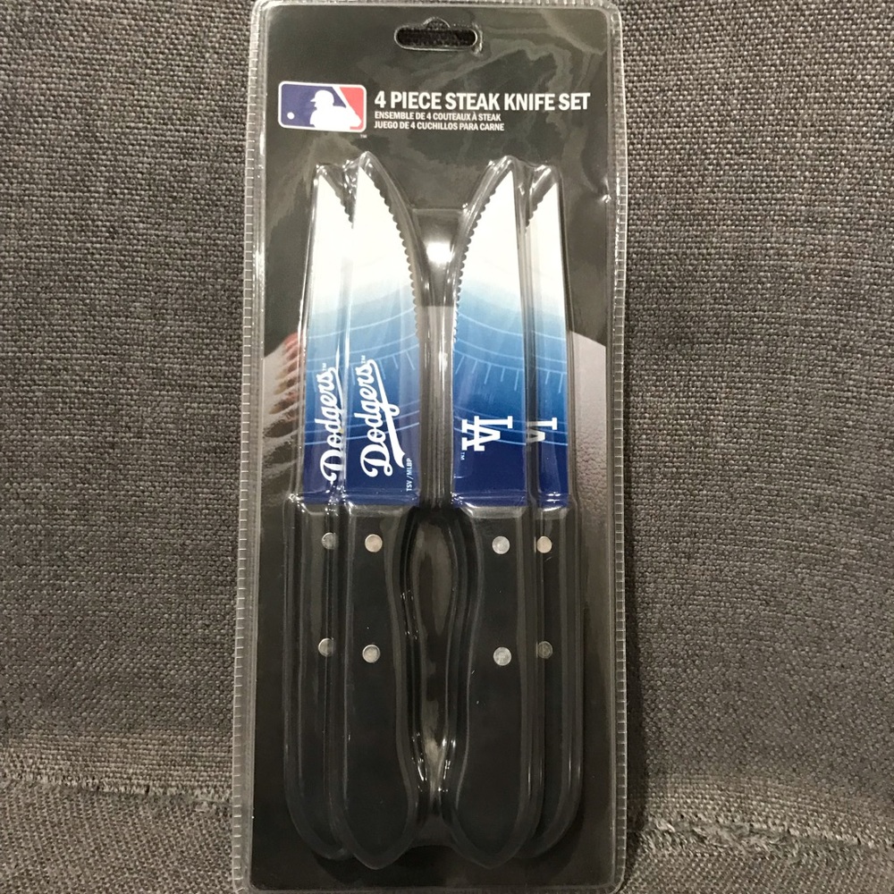 Los Angeles Dodgers Woodrow 4-Piece Stainless Steel Steak Knife Set